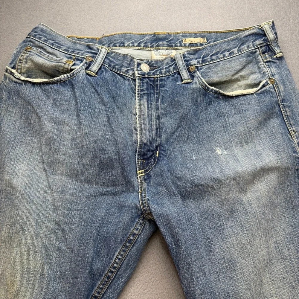 Polo Ralph Lauren Straight Leg Jeans Men 34x30 (FIT 35x30) Blue Denim Distressed